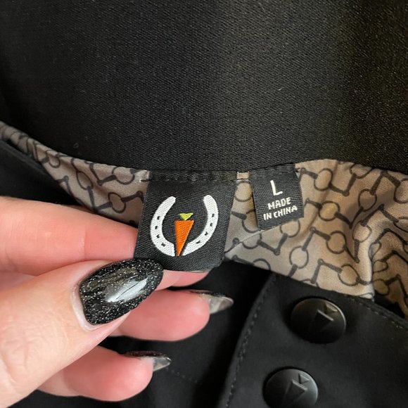 Kerrits Women L Black Cascade Waterproof Pants Pockets Full Leg Zip Equestrian - Picture 16 of 16